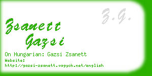 zsanett gazsi business card